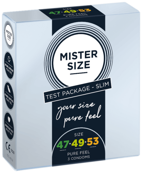 MISTER SIZE Slim Test Set 47-49-53 (3 Kondomer)